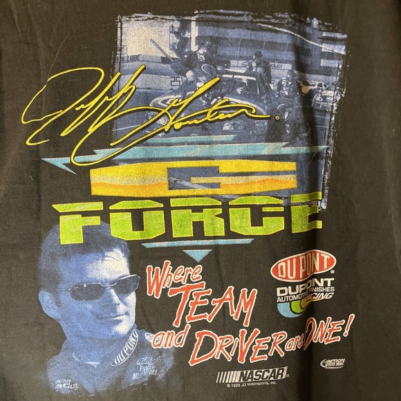 Vintage 1999 Jeff Gordon G Force Double Sided Shirt NASCAR Racing 90s Mens L - Picture 2 of 6